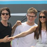 Ian Somerhadler, Nina Dobrev y Zach Roerig en la Comic-Con 2012