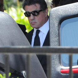 Sylvester Stallone en el funeral de su hijo Sage