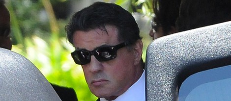 Sylvester Stallone en el funeral de su hijo Sage