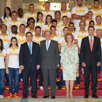 Los Reyes y los Príncipes en la audiencia al equipo olímpico español de Londres 2012