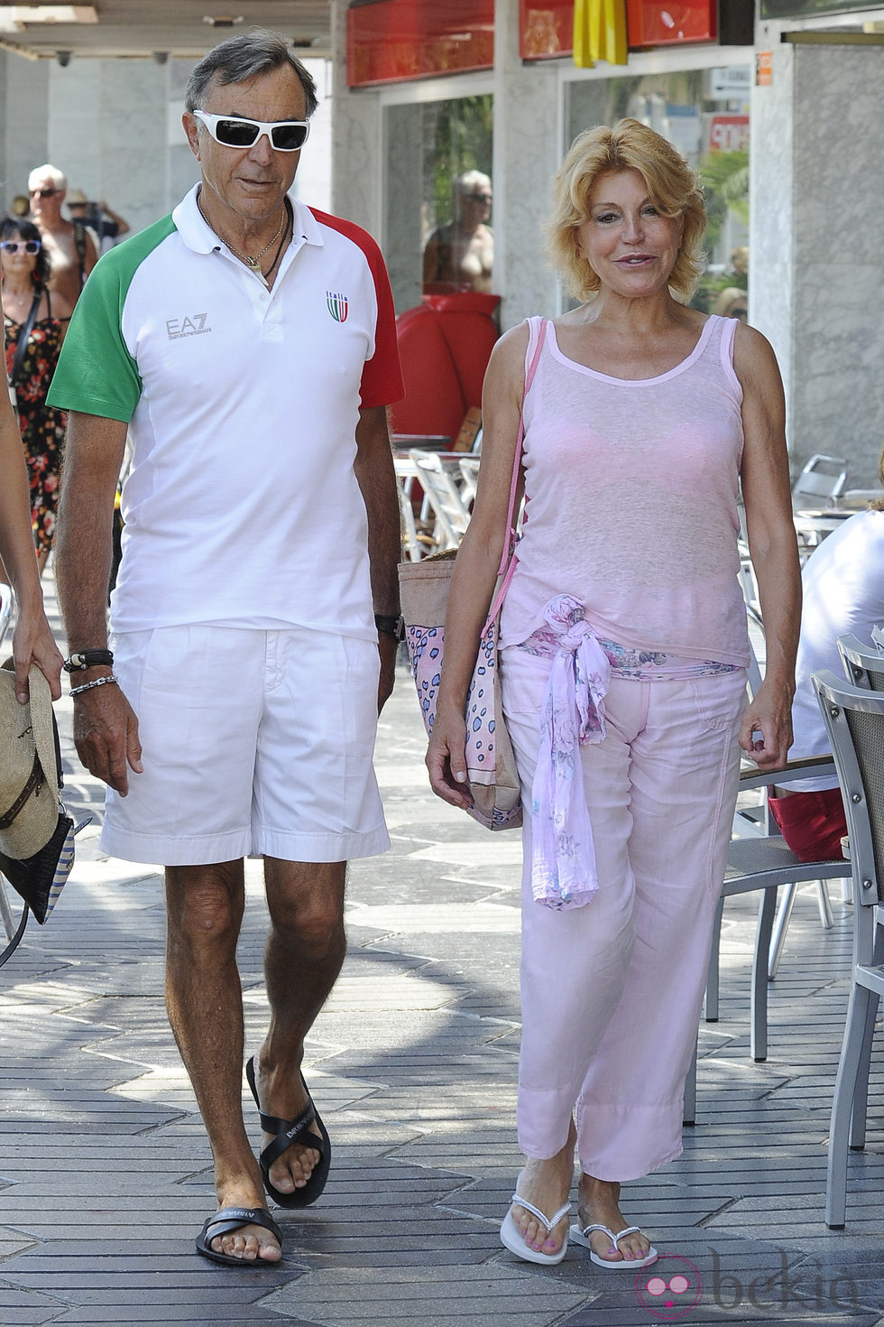 La Baronesa Thyssen y Manolo Segura en Ibiza