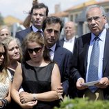 Alfonso Guerra en el funeral de Gregorio Peces-Barba