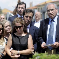 Alfonso Guerra en el funeral de Gregorio Peces-Barba