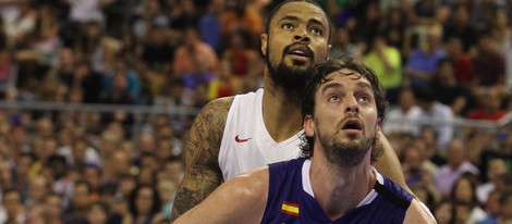 Pau Gasol en el partido amistoso contra Estados Unidos