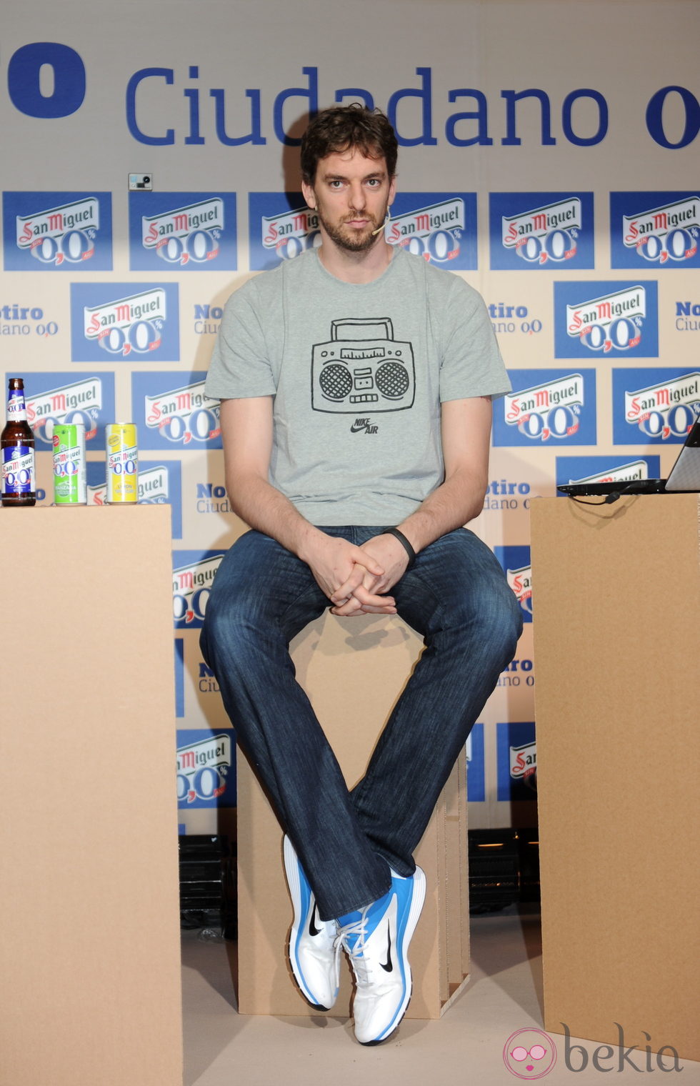 Pau Gasol en la presentación de la campaña de San Miguel