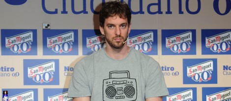 Pau Gasol en la presentación de la campaña de San Miguel