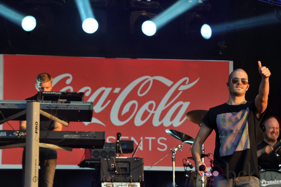 Max George de 'The Wanted' en el concierto celebrado en Hyde Park con motivo de los JJ.OO de Londres 2012