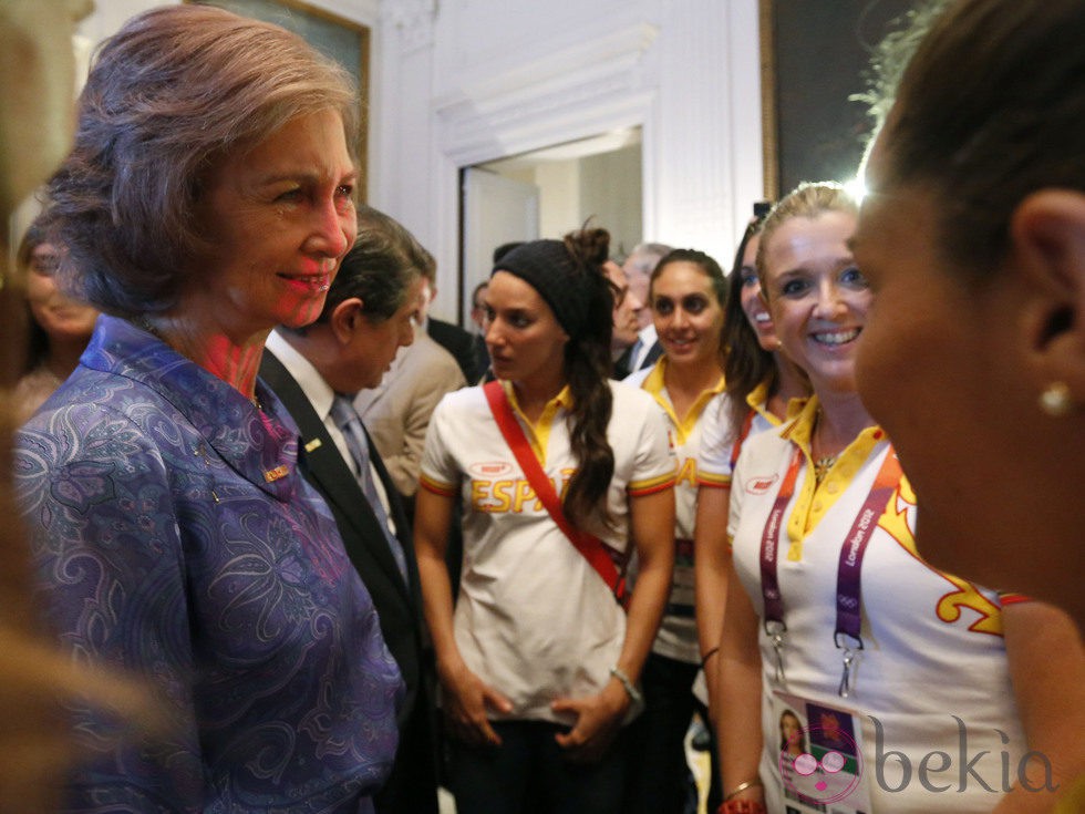 La Reina Sofía en la recepción al equipo olímpico español de Londres 2012