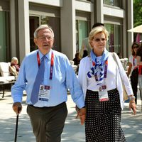 Constantino y Ana María de Grecia en el Parque Olímpico de Londres 2012