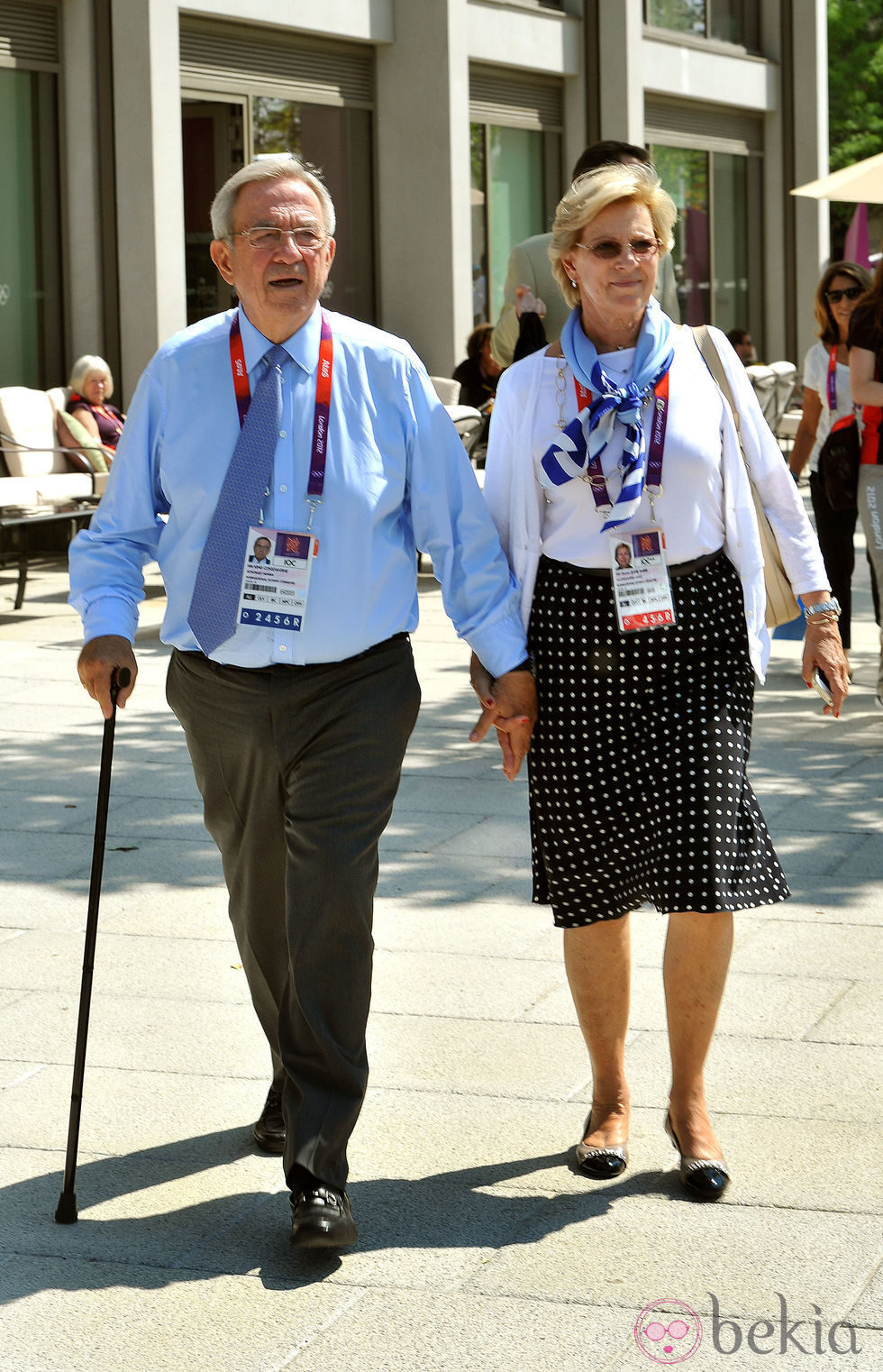 Constantino y Ana María de Grecia en el Parque Olímpico de Londres 2012