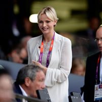 Alberto y Charlene de Mónaco en la ceremonia de inauguración de los Juegos Olímpicos