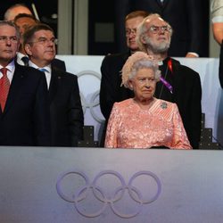 La Reina Isabel II en la ceremonia de inauguración de los Juegos Olímpicos