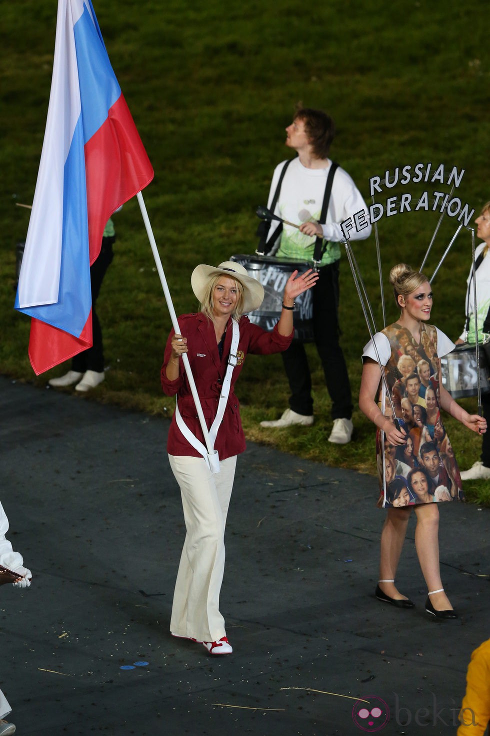 Maria Sharapova en la ceremonia de inauguración de los Juegos Olímpicos