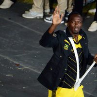 Usain Bolt en la ceremonia de apertura de Londres 2012