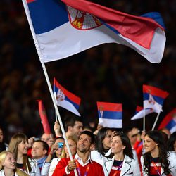 Novak Djokovic en la ceremonia de inauguración de los Juegos Olímpicos