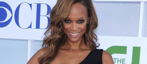 Tyra Banks en la fiesta organizada por la cadena de televisión CBS