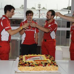 Fernando Alonso celebra su 31 cumpleaños en el GP de Hungría 2012