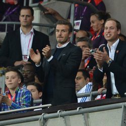 El Príncipe Guillermo y David Beckham en Londres 2012