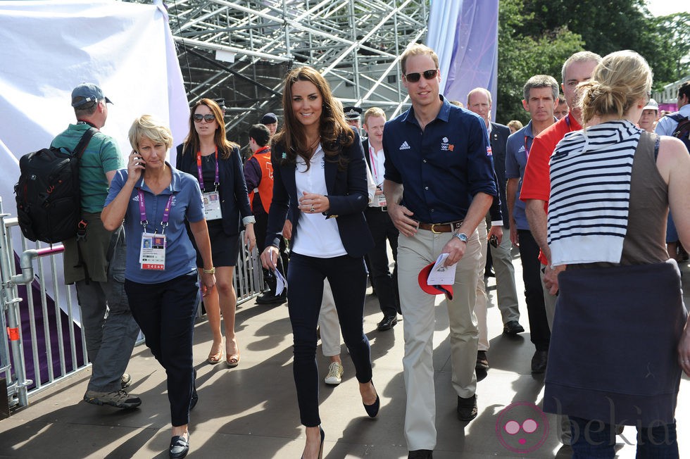 Los Duques de Cambridge en una competición hípica de Londres 2012