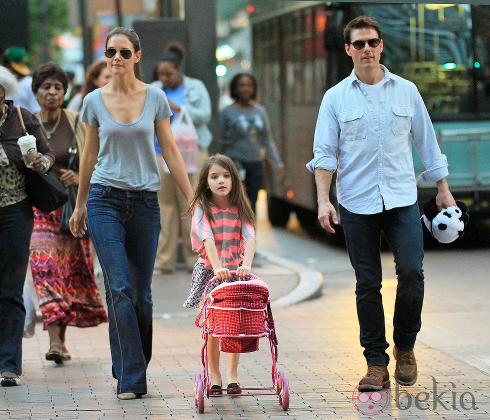 Tom Cruise y Katie Holmes, día familiar con su hija Suri