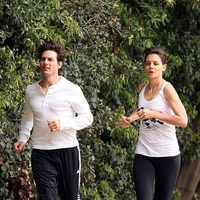 Tom Cruise y Katie Holmes haciendo deporte juntos