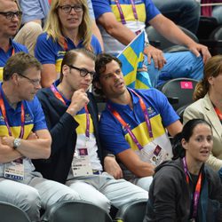 Los Príncipes Daniel y Carlos Felipe de Suecia en Londres 2012