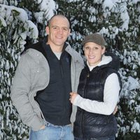 Zara Phillips y Mike Tindall el día que anunciaron su compromiso