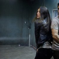 Jessica Biel y Colin Farrell en la película 'Desafío total'