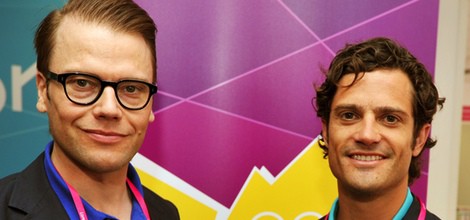 Daniel y Carlos Felipe de Suecia con una medalla de oro en Londres 2012