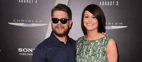 Jack Osbourne y Lisa Stelly en el estreno de 'Desafío total' en Los Angeles