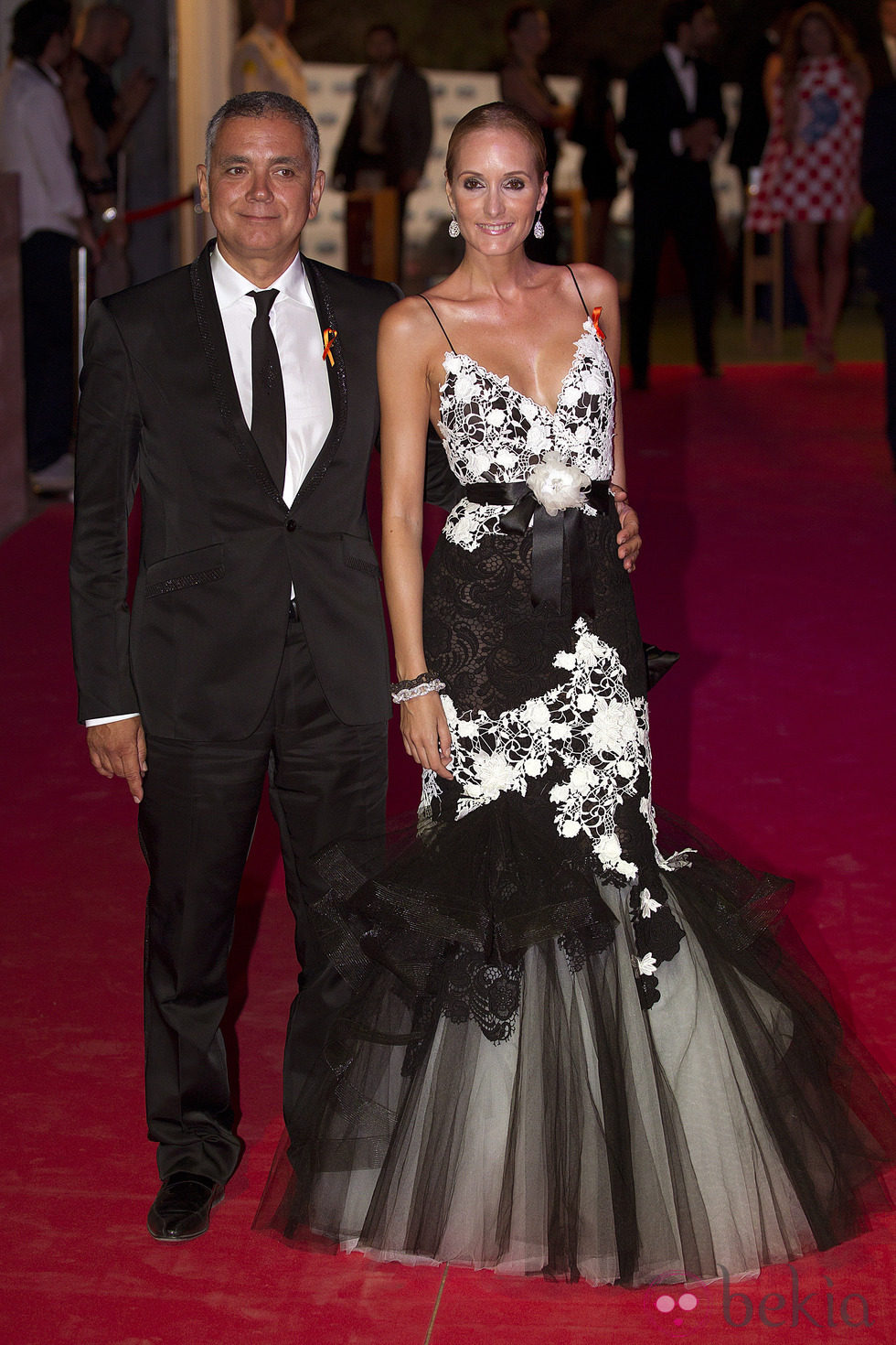 Juan Ramón Lucas y Sandra Ibarra en la gala Starlite 2012