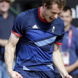 Andy Murray celebra su oro olímpico en Londres 2012