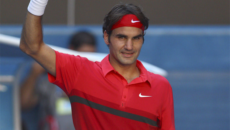 Roger Federer en el Open de tenis de Australia de 2012