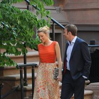 Blake Lively y Barry Watson en el rodaje de la sexta temporada de 'Gossip Girl'