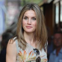 La Princesa Letizia en el tren de Sóller en Mallorca