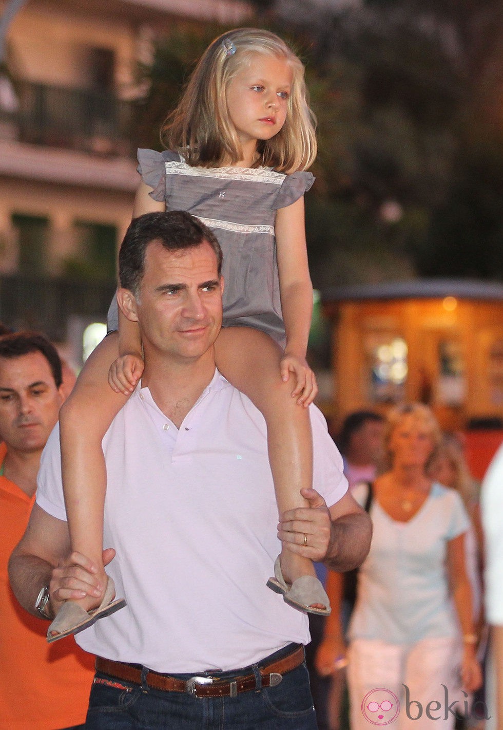 El Príncipe Felipe con la Infanta Leonor en Sóller