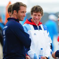 Kate Middleton con el equipo británico de vela en Londres 2012