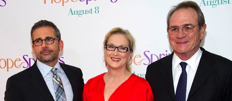 Meryl Streep, Steve Carell y Tommy Lee Jones en la premiere de 'Hope Springs' en Nueva York