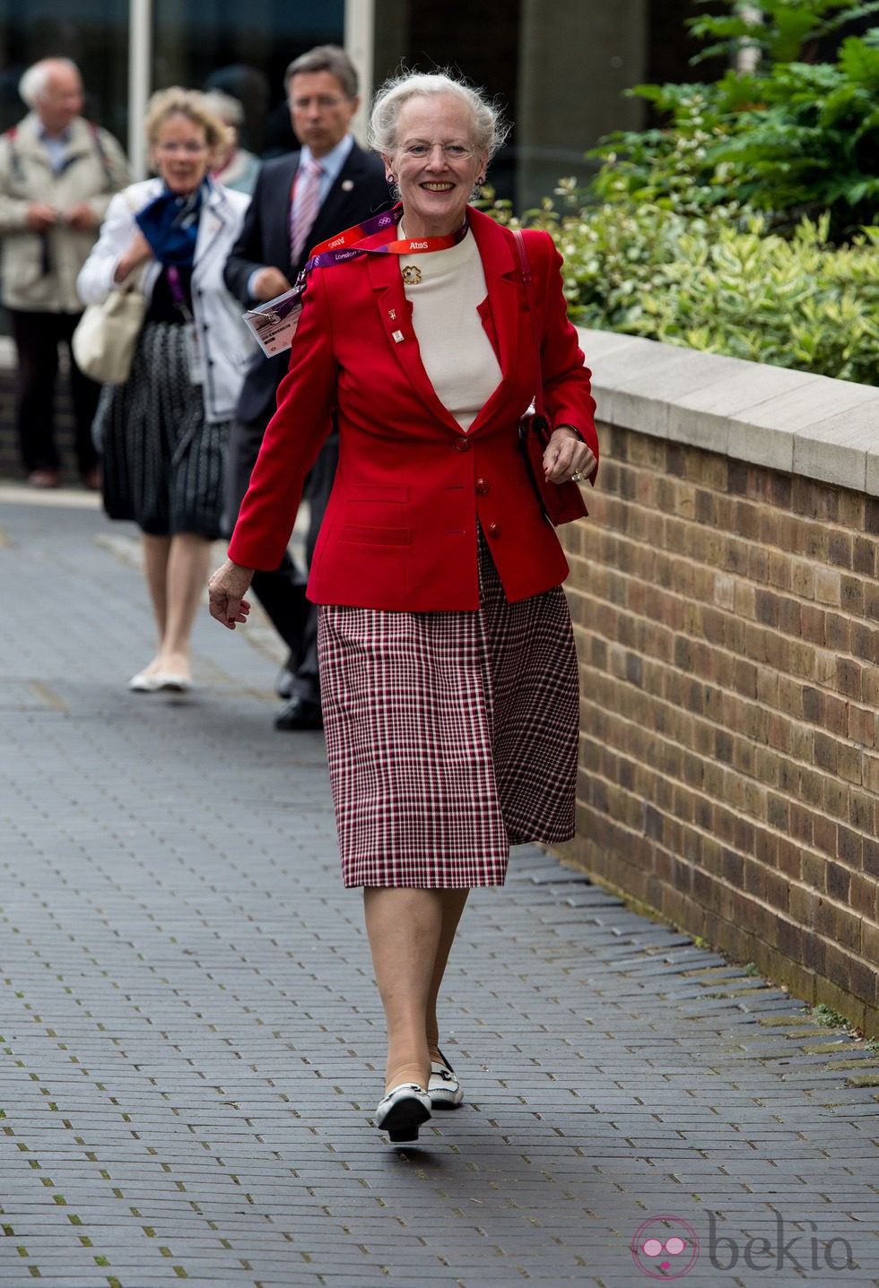 Margarita de Dinamarca en la recepción a los deportistas daneses en Londres 2012