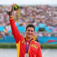 David Cal alzando la medalla de plata en los Juegos Olímpicos de Londres 2012