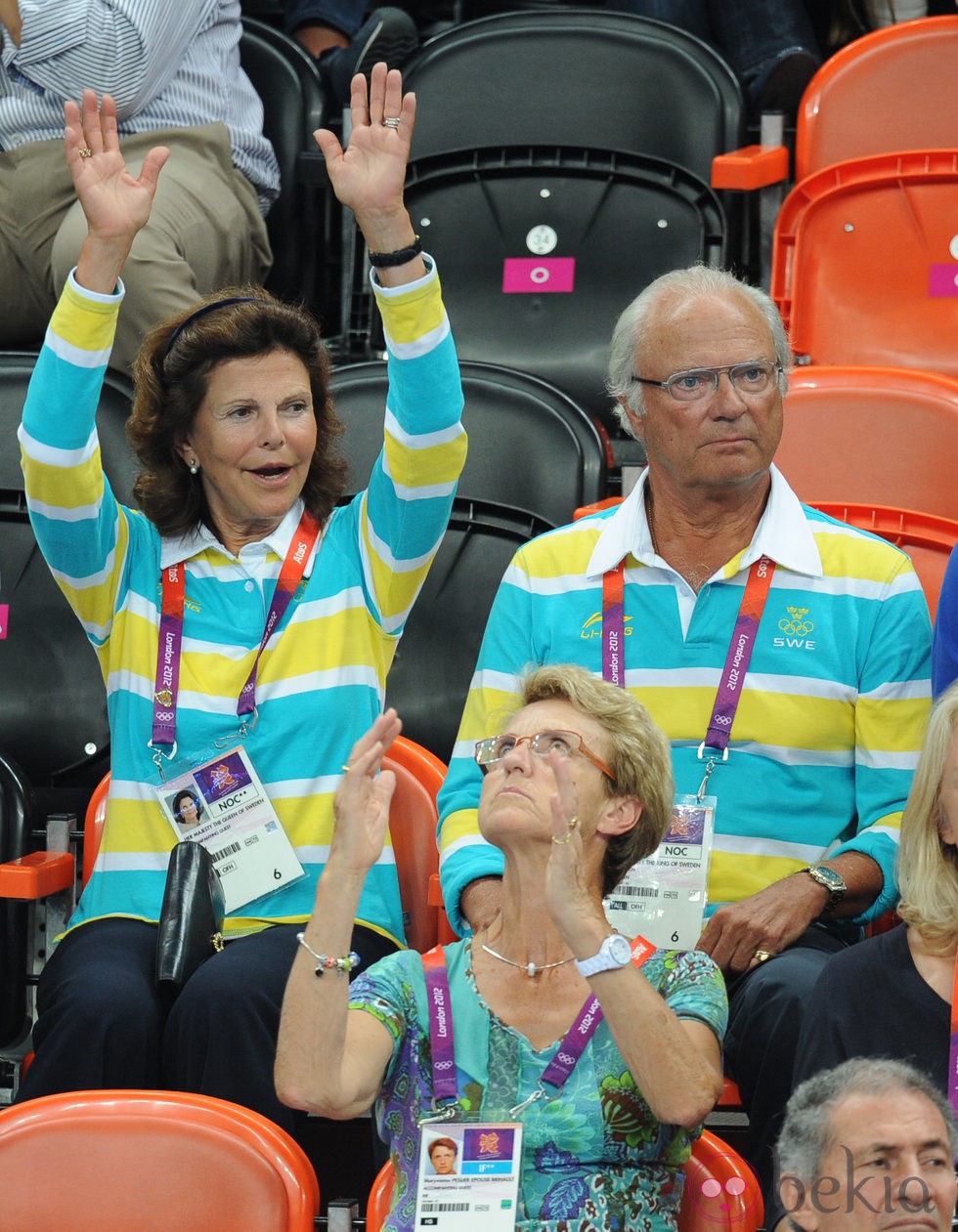 Los Reyes Carlos Gustavo y Silvia de Suecia en Londres 2012