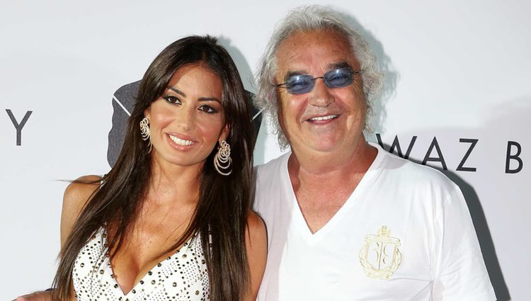 Flavio Briatore y Elisabetta Gregoraci en una fiesta celebrada en Porto Cervo