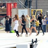 Las Spice Girls repasan la coreografía en el ensayo de su actuación en la ceremonia de clausura de los JJ.OO de Londres 2012