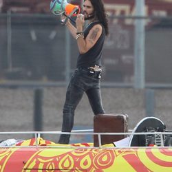 Russell Brand durante el ensayo de la ceremonia de clausura de los Juegos Olímpicos de Londres 2012