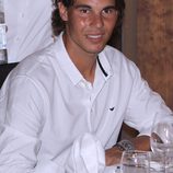 Rafa Nadal durante su cena con el Rey