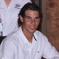 Rafa Nadal durante su cena con el Rey