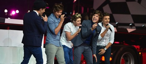 One Direction en la ceremonia de clausura de Londres 2012