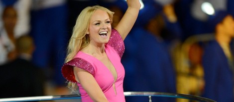 Emma Bunton de las Spice Girls en la gala de clausura de Londres 2012