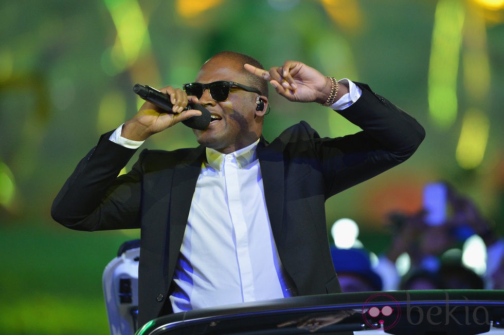 Taio Cruz en la clausura de los Juegos Olímpicos de Londres 2012