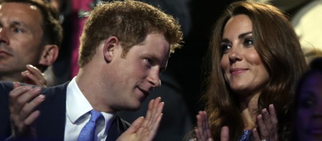 El Príncipe Harry y la Duquesa de Cambridge en la clausura de Londres 2012